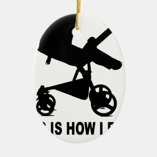 Babybarnvagn - detta är hur jag rullar Tees.png Julgransprydnad Keramik