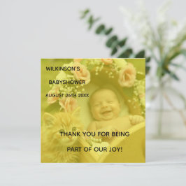 Babybild Babydopp Tack Kort