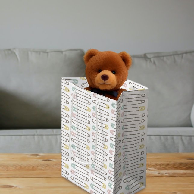 Babybildschema Modern Diaper Pin Mönster Gift-säck (A cute gift bag for all your Baby shower needs)