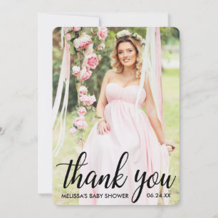 Babybildschema Modern Tack Photo Card R Inbjudningar