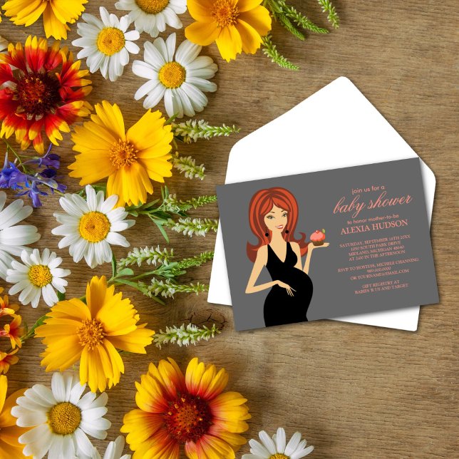 Babybildsinbjudningar {Grått} Inbjudningar (Skapare uppladdad)