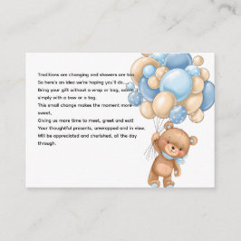 Babybjörn med ballonger önskan om shower display tilläggskort