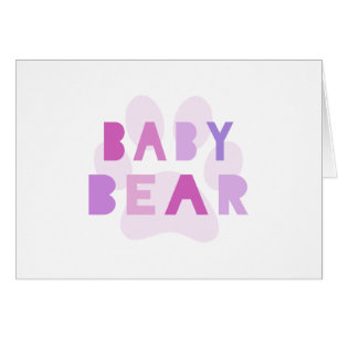Babybjörn - rosa hälsningskort