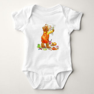 Babybjörnen målar tee shirt
