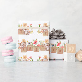 Babyblock, Björnar och Vildblommor Presentpapper