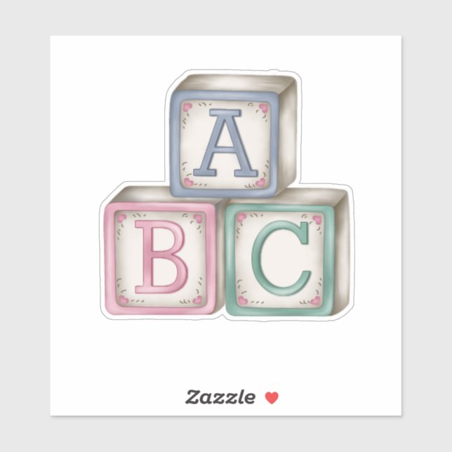 Babyblocksticker Klistermärken (Ark)