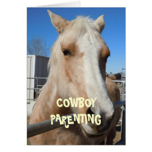 Babyblöjor - Cowboybarnuppfostran Hälsningskort
