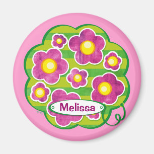 Babyblommor - rosa magnet