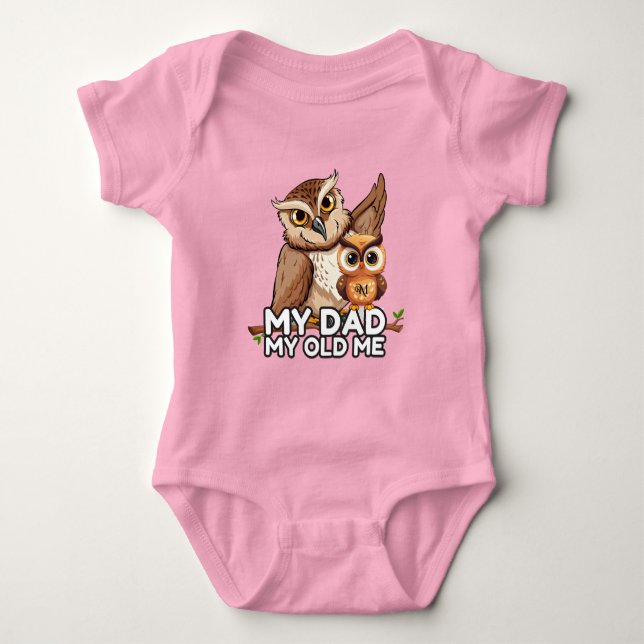 Babyblus: Min pappa min gamle jag (rosa) T Shirt (Framsida)