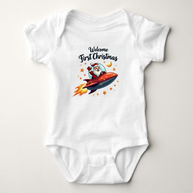Babybody Weihnachten | Min första christmas Baby B T Shirt (Framsida)