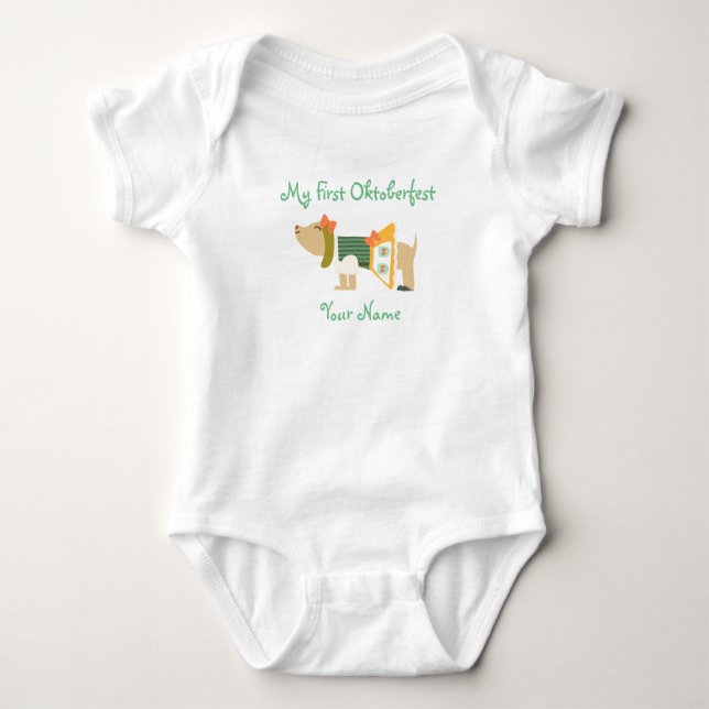 BabyBodysuit "för min första oktoberfest" Tee (Framsida)