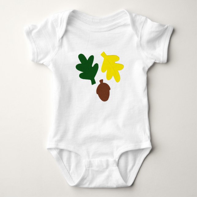 BabyBodysuit med den Oaklöv och acorn.en T-shirt (Framsida)