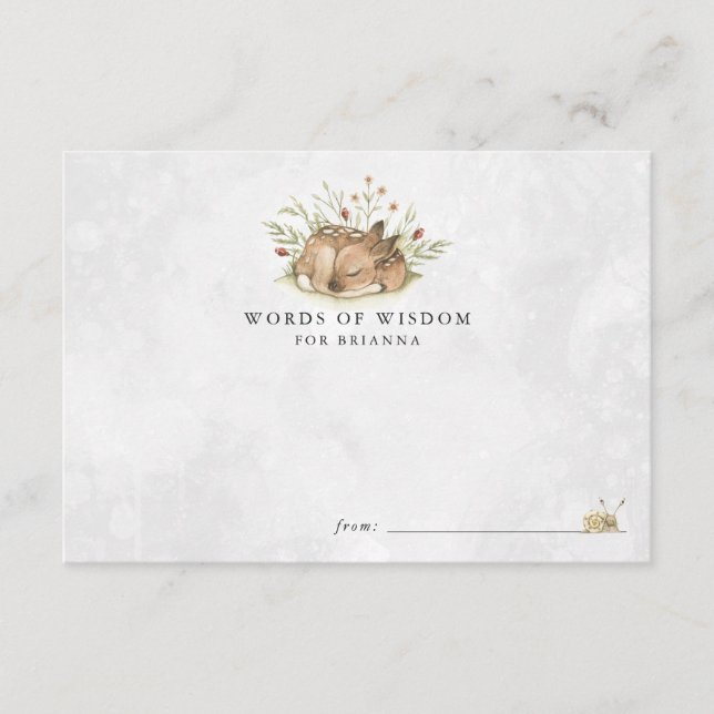 Babybojkottkort för trädbevuxen Hjort Tilläggskort (Framsida)