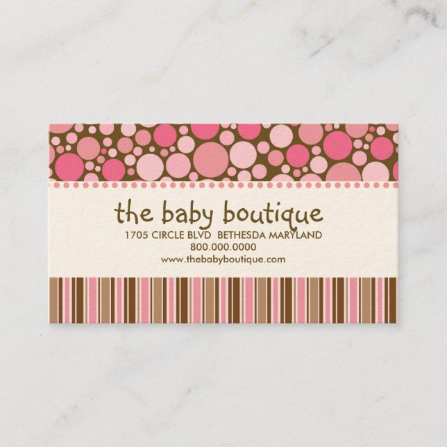 BabyBoutiquevisitkortar Visitkort (Framsida)