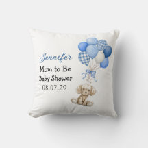 Babyboy Baby Shower Blivande Mamma Kuddcover