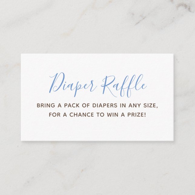 Babyboy shower Blöjlotteri lott Tilläggskort (Framsida)