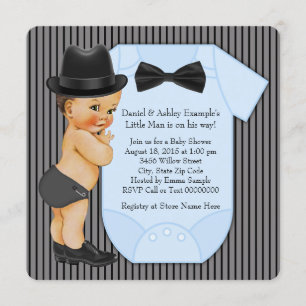 Babyboy Shower för Lille Man Inbjudningar