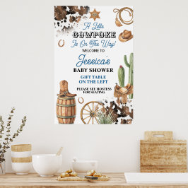 Babyboy shower tema Old West Poster