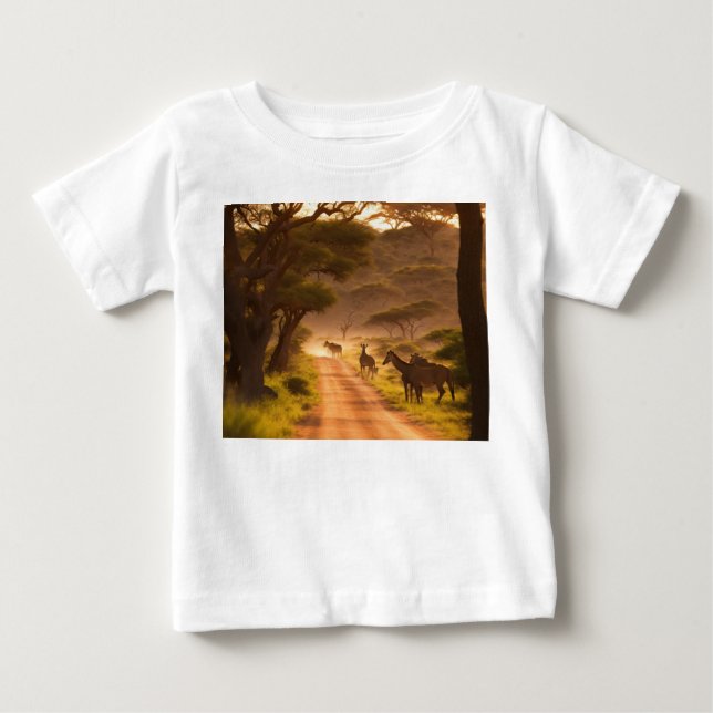 Babyboys t-shirt med djungelsafari (Framsida)