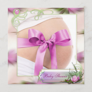 Babybula med baby shower för Magnolia för Inbjudningar