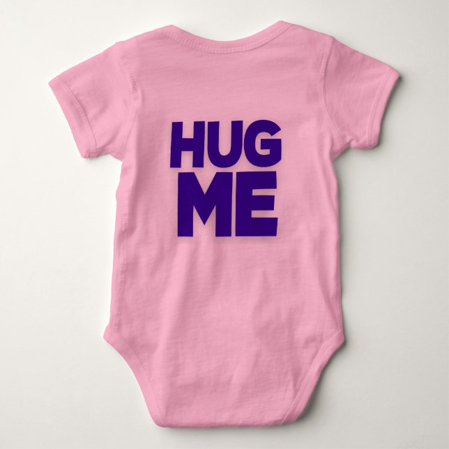 Babybyxa i jersey "hug me purple" t shirt (Baksida)
