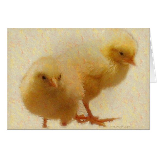 Babychickar Hälsningskort (Framsidan Horizontal)