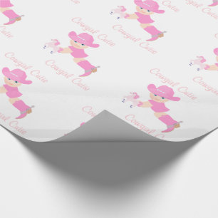 BabyCowgirl med den rosa hatten och kängacowgirle Presentpapper