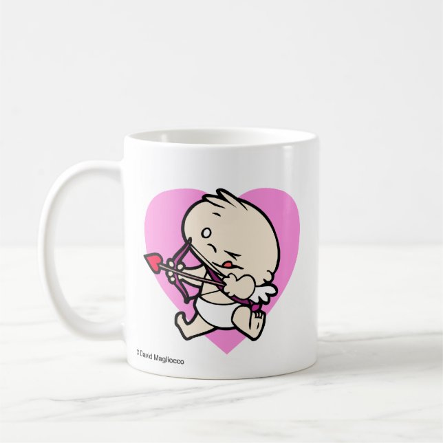 BabyCupid som siktar för kärlekmuggar Kaffemugg (Vänster)