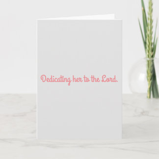 Babydedikation Kort