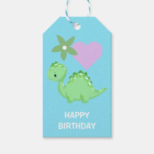 BabyDinosaurfödelsedag Presentetikett