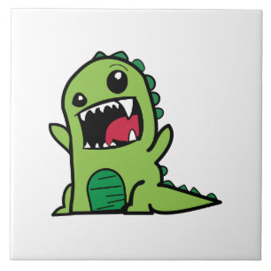 Babydinosaurtecknad Kakelplatta