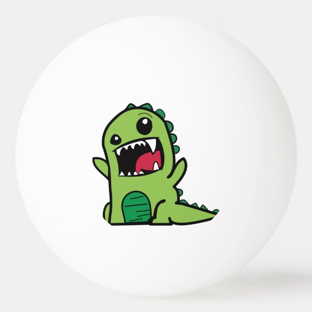 Babydinosaurtecknad Pingisboll (Baksidan)