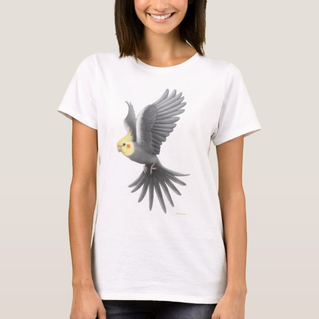 Babydoll för flygCockatieldamer T-shirt (Framsida)