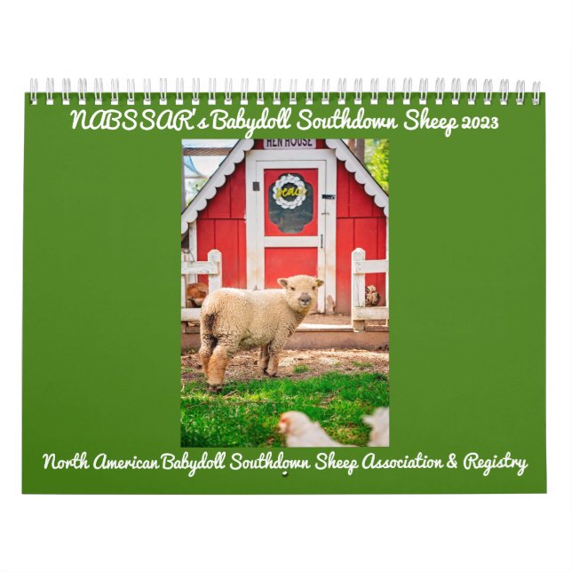 Babydoll Southdown Sheep 2023 NABSSAR Calendar Kalender (Omslag)
