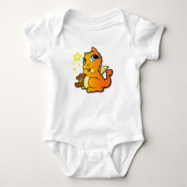 Babydrake som suger dess tum - orange tee