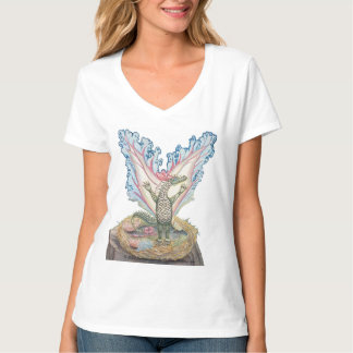 Babydrakeskjortor för vuxen och barn tee shirt