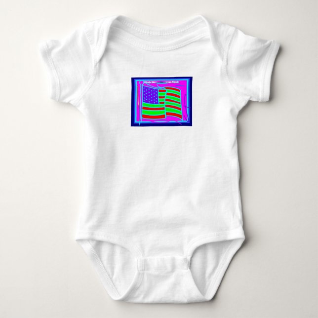 Babydräkt, afrikansk amerikan t shirt (Framsida)