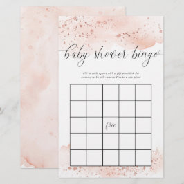 Babydusbingo vattenfärgen ro guld rosa