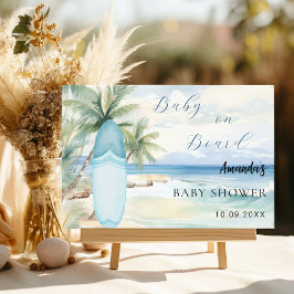 Babydusch baby ombord på surfplattan gästböcker