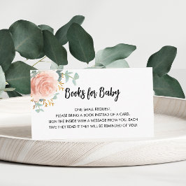 Babydusch bok begär att blomma med ro guld tilläggskort