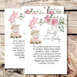 Babydusch bok sött, lilla lamm rosa ros tilläggskort