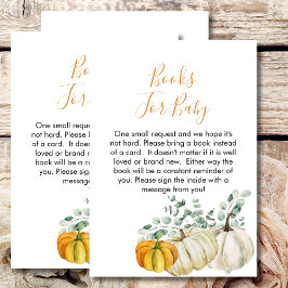 Babydusch bokar för baby fall pumpkine greenery tilläggskort
