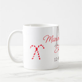 Babydusch candy cane jul-helgdag monogram kaffemugg