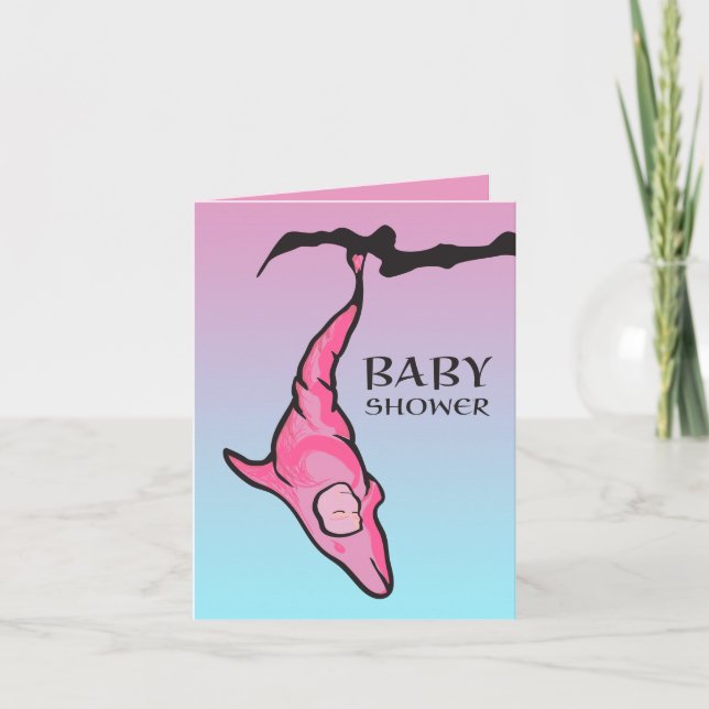 Babydusch (delfinkokonger) inbjudan (Framsida)