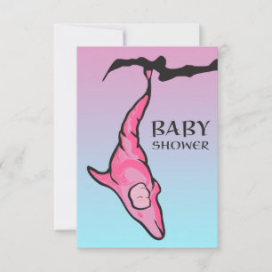 Babydusch (delfinkokonger) inbjudningar