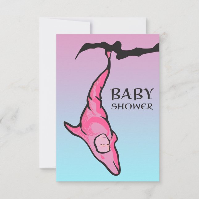 Babydusch (delfinkokonger) inbjudningar (Framsida)