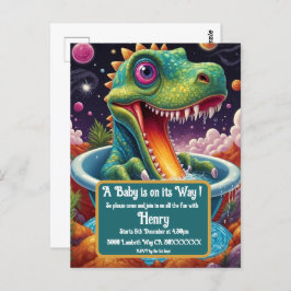 Babydusch Dino-Mite party design Vykort