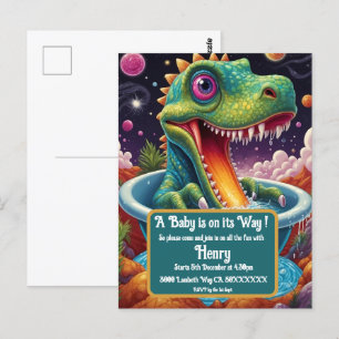 Babydusch Dino-Mite party design Vykort