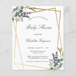 Babydusch eucalyptus lavender geo budget flygblad