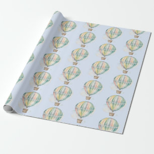 Babydusch, färglös vattenfärgad luftballong presentpapper